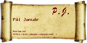 Pál Január névjegykártya
